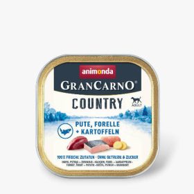   Animonda GranCarno Country (pulyka, pisztráng, burgonya) alutálkás - Felnőtt kutyák részére (150g)