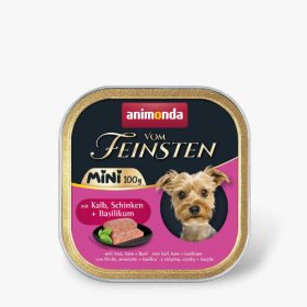   Animonda Vom Feinsten Adult Mini mit  Kalb, Schinken + Basilikum (borjú,sonka,bazsalikom) alutálkás - felnőtt kutyák részére (100g)