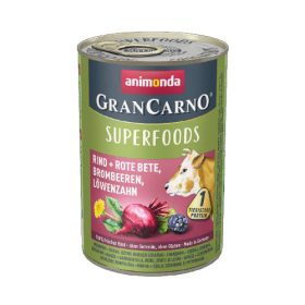   Animonda GranCarno Adult (superfood) konzerv - Felnőtt kutyák részére,marha,cékla,szeder,pitypang (400g)