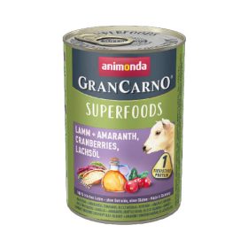   Animonda GranCarno Adult (superfood) konzerv - Felnőtt kutyák részére, bárány, amaránt, áfonya, lazacolaj (400g)