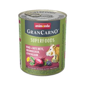   Animonda GranCarno Adult (superfood) konzerv - Felnőtt kutyák részére, -marha,cukorrépa,szeder,pitypang (800g)