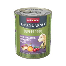   Animonda GranCarno Adult (superfood) konzerv - Felnőtt kutyák részére, bárány,  amaránt, áfonya, lazacolaj (800g)
