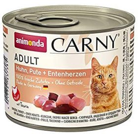   Animonda Carny Adult (csirke,pulyka,kacsaszív) konzerv - Felnőtt macskák részére (200g)