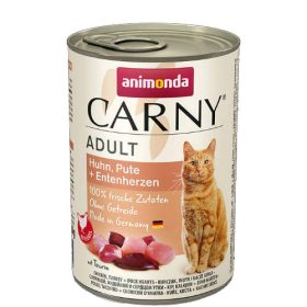   Animonda Carny Adult (csirke,pulyka,kacsaszív) konzerv - Felnőtt macskák részére (400g)