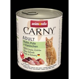   Animonda Carny Adult ( csirke,pulyka,nyúl) konzerv - Felnőtt macskák részére (800g)