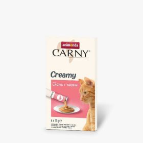   Animonda Carny Adult Creamy mit Lachs + Taurin - kiegészítő eleség (lazac,taurin) macskák részére (6x15g)