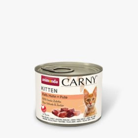   Animonda Carny Kitten Kalb, Huhn + Pute - nedves eledel (borjú,csirke,pulyka) fiatal macskák részére (200g)