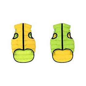 AiryVest kutyaruha kifordítható, XS 30, zöld-sárga