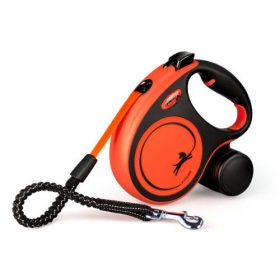   Flexi Xtreme "S" (black/orange) - szalagos automata póráz (5m) max:20kg