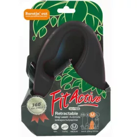   FitActive Retractable Dog Leash - automata szalagos póráz (fekete) kutyák részére (XS) 3 méter