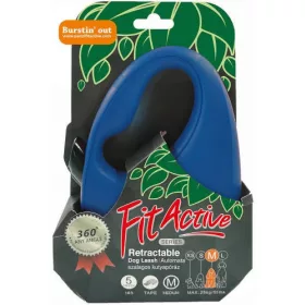   FitActive Retractable Dog Leash - automata szalagos póráz (kék) kutyák részére (M) 5 méter