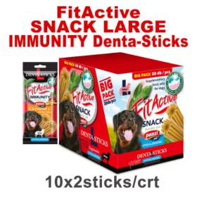   FitActive SNACK Denta-Sticks Hypoallergenic IMMUNITY "L" - jutalomfalat (vörösáfonya, kurkuma) kutyák részére (10x170g)