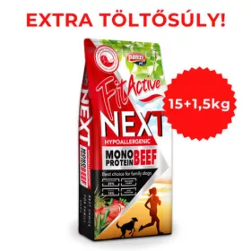   FitActiveNEXT Hypoallergenic MONO BEEF with cranberry (Marha-vörösáfonya, 15 + 1,5 kg) Akciós Túltöltött