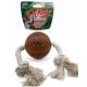 Fitactive natúr gumijáték Dental Ball kötélen - játék kutyák részére