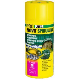   JBL ProNovo Spirulina Flakes "M" - Spirulina táppehely M-es méretben minden 8-20 cm-es akváriumi halhoz (250ml/40g)
