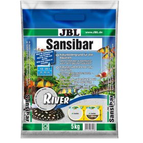   JBL Sansibar RIVER - Könnyű, finom hordozó fekete kövekkel édes- és sósvízi akváriumokhoz és terráriumokhoz (5kg)