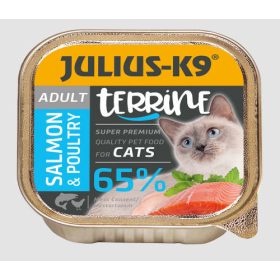   Julius-K9 Cat Terrine Adult Salmon&Poultry - nedveseledel (lazac,szárnyas) felnőtt macskák részére (100g)