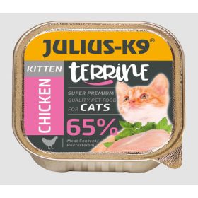   Julius-K9 Cat Terrine Kitten Chicken - nedveseledel (csirke) kölyök macskák részére (100g)