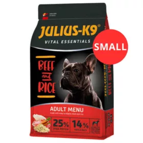   JULIUS-K9 12kg ADULT Vital Essentials Beef&Rice (marha&rizs) száraztáp - SMALL