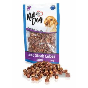   KidDog Mini Lamb Steak Cubes - jutalomfalat (bárány) kutyák részére (80g)