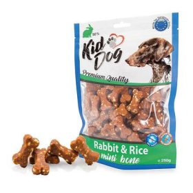   KidDog Rabbit & Rice mini bone - jutalomfalat (nyúl,rizs) kutyák részére (250g)