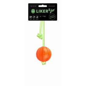   LIKER5 Lumi Ball with Fluoresence rope - játék (labda, fluoreszkáló kötéllel) kutyák részére (5cm)