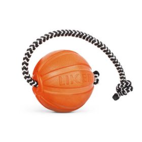   LIKER Cord 5 Line - játék (labda kötéllel,narancssárga) kutyák részére (5cm)