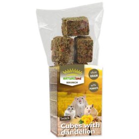   NatureLand Cubes with dandelion - kiegészítő eleség (pitypanggal) kisrágcsálók részére (90g)