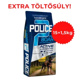   POLICE ADULT Hypoallergenic WildBoar with Lamb&Cranberry (vaddisznó, bárány, vörösáfonya) - TÚLTÖLTÖTT KISZERELÉS! (15 + 1,5 kg)