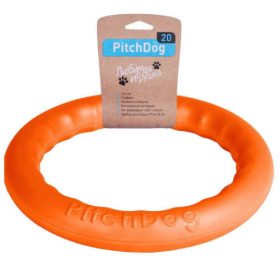   PitchDog Safe And Durable Fetch Ring For Dogs - játék (karika,narancssárga) kutyák részére (20cm)