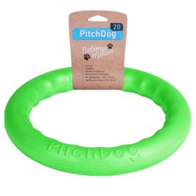   PitchDog Safe And Durable Fetch Ring For Dogs - játék (karika,lime) kutyák részére (20cm)