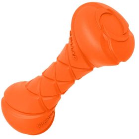   PitchDog Safe And Durable Barbell-Shaped Dog Toy - játék (súlyzó,narancssárga) kutyák részére (7cm/19cm)