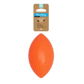   PitchDog Extremely Durable And Safe Football Dog Toy - játék (rögbi labda,narancssárga) kutyák részére (9cm)