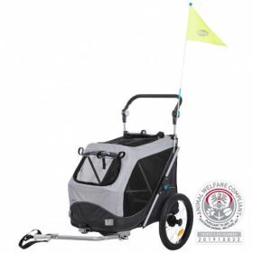   Trixie 12798 bicikli utánfutó,összecsukható, L:74x95x103/143cm, szürke