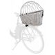 Trixie Bicycle Basket for Bike Racks - kosár biciklire (szürke,műanyag) 8kg alatti társállatok részére (35x49×55cm)