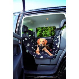   Trixie Car Seat Cover - autós üléstakaró (hátsó ülésre,fekete, mintás) 1,40x1,45m