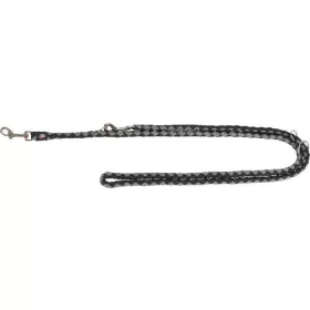  Trixie Cavo Adjustable Leash - póráz (fonott, fekete/ezüst) kutyák részére (S-M) 2m/12mm