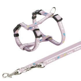   Trixie Junior Puppy H-Harness with Leash - hám és póráz szett (világos lila) M-L (27-45cm/10mm)2m