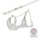 Trixie Junior Puppy Soft Harness with Leash - hám és póráz (világos szürke) kölyök kutyák részére 26–34 cm/10mm, 2m