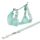 Trixie Junior Puppy Soft Harness with Leash - hám és póráz (menta) kölyök kutyák részére 26–34 cm/10mm, 2m