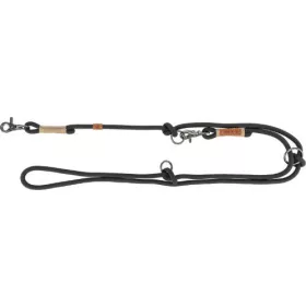   Trixie Be Nordic Leash - állítható póráz fonott kötélből (fekete/homok) L-XL (2m/13mm)