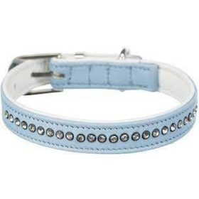   KT24: Trixie Collar with Rhinestones - nyakörv strasszokkal (világoskék) kutyák részére (XS-S) 20-24cm/12mm