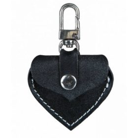   KT25.Trixie Leather I.D Tag - Bőr címtartó tok - fekete - kutyák részére (5,5x5cm)
