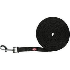   Trixie Tracking Leash, rubberized - nyomkövető póráz (fekete) kiképzéshez  S-M: 5m/15mm, fekete