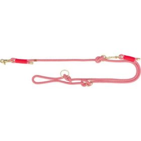   Trixie soft rope adjustable lead - kiképzőpóráz, fontt kötélből (piros/krém) kutyák részére (M-L:2m/10mm)