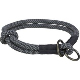   Trixie soft rope semi-choke - félfojtó nyakörv (fekete/szürke) kutyák részére (M:45cm/10mm)
