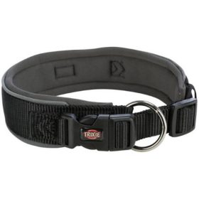   Trixie premium collar, extra wide (S-M) - nyakörv (extra széles,fekete/grafit) kutyák részére (S-M) 33-42cm/35mm