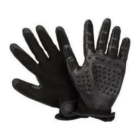   KT24: Trixie Fur Care Gloves, 1 Pair - szőrápoló kesztyű (fekete) macskák részére (16x23cm)