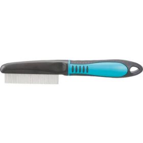   Trixie Comb, fine teeth - bontófésű sűrű fogazattal (türkizkék,fekete) kutyák részére (22cm)