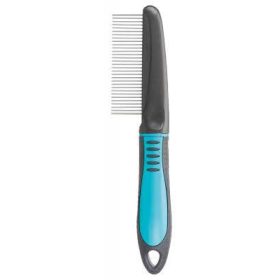   Trixie Comb, medium teeth - bontófésű közepes fogakkal (türkizkék,fekete) kutyák részére (22cm)